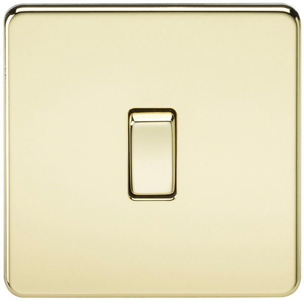 Knightsbridge SF2000PB Screwless 10 A 1 Gang 2 Way Switch,