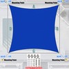Amgo 14' x 18' Blue Rectangle Square Sun Shade Sail