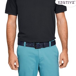 XZQTIVE Men’s Metal Free Belt Hypoallergenic Leather Belts For Jeans Dress Nickle Free TSA Belt With Black Buckle