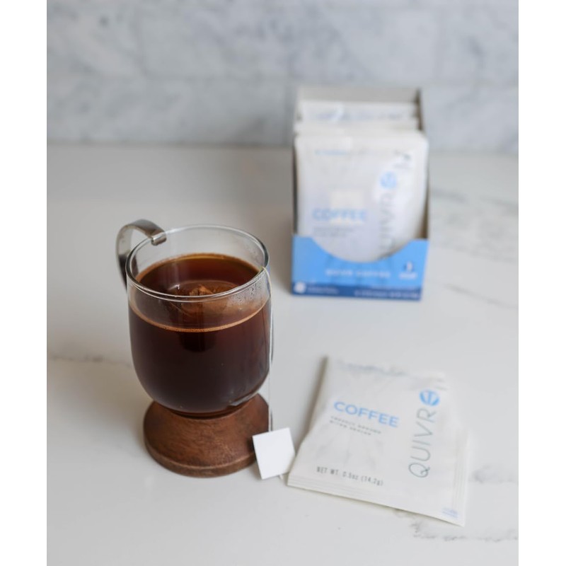 Quivr Steeped Coffee Packs Freshly Ground Nitro Sealed Dark Roast