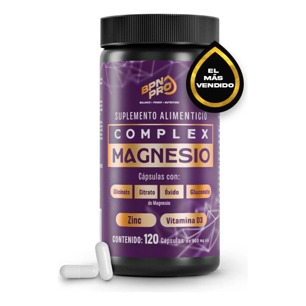 "Magnesio Complex Premium BPN PRO – 120 Cápsulas con Zinc