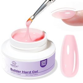 MIZHSE Builder Gel for Gel Nails HEMA-Free TPO-Free 30 g Builder Gel for Nails Builder Gel Hard Gel for Home/Nail Studio/Nail Design, Pink, 30 g