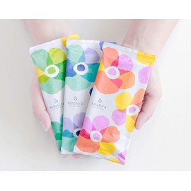 FLOWER 3 Assorted Fragrance Types, Small Box of 30, 100% Cotton, Color Wet Towel