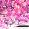 Flatback Resin Rhinestones and Pearls 50g Mix Half Round Pearls