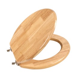 Toilet Seat, Solid Wood, Rubber Wood, High Gloss Finish, PIKLiDS (Elongated)