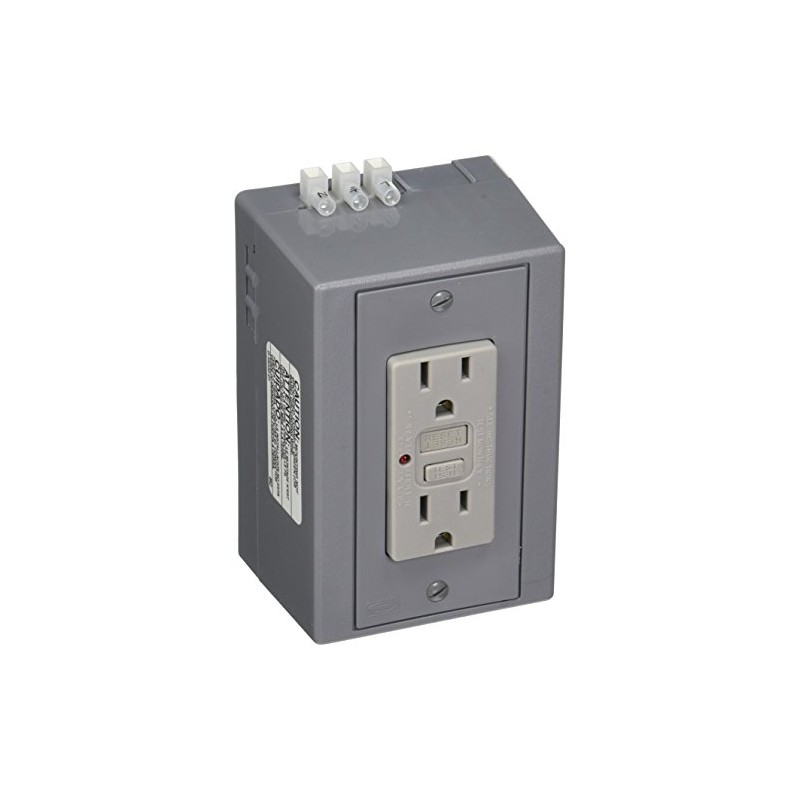 Hubbell DRUBGFI15 DIN Rail Utility Box, 15 amp, 125V, Duplex,