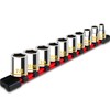 10 PCS 3/8-Inch Drive Shallow Socket Set, Standard SAE, 5/16"-