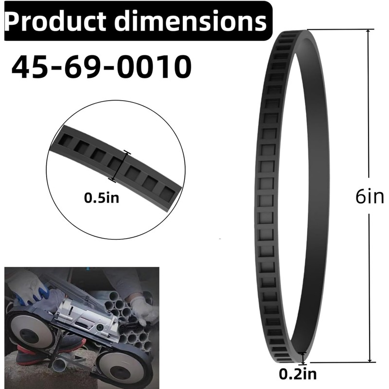 (4 Pack) Replacement Portabands 45-69-0010 Blade Pulley Wheel Tire for