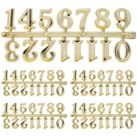 HOMSFOU DIY Clock Numerals Kit 5 Sets 1.5 Inch Gold Arabic Numbers for Wall Clock Repair and Home Decoration Accessories