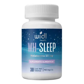 Melatonina 10 Mg Widl Health Máx Potencia pastillas para dormir Mejora El Descanso Sin Sabor                                                          