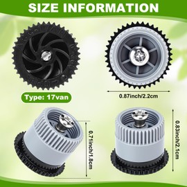 Honoson 16 Pcs Variable Arc Nozzle Radius High Efficiency Replacement Pop up Sprinkler Heads Compatible with Rainbird, Hunter, Orbit Pop-up Sprinklers (Black,17 Van)