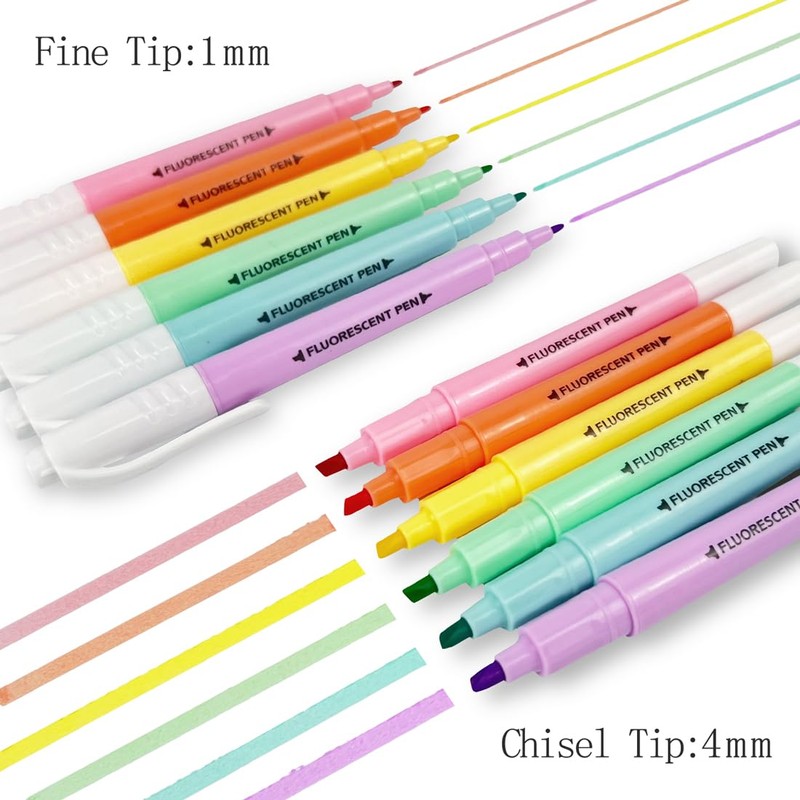 YOSKAEDI 12 Highlighters Pastel, Bible Highlighter, Small, Highlighter Pen Pen,
