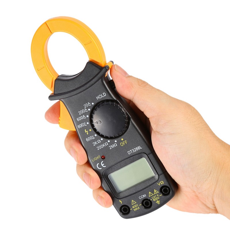 DT-3266L Digital Amper Clamp Meter Multimeter Current Clamp Pincers Voltmeter