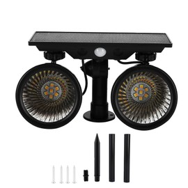 Solar Projection Light Human Body Induction 2‑Color Solar Lawn Lamp for Garden Plants