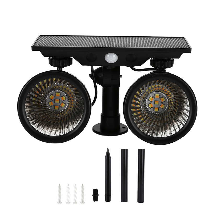 Solar Projection Light Human Body Induction 2‑Color Solar Lawn Lamp