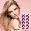 False Eyelashes, 10 Pairs Russian Strip Lashes Fluffy Wispy 3D