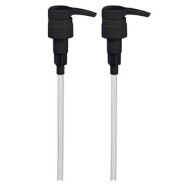 Universal Shampoo/Conditioner Dispenser Pump for Bottles, Leak Proof, Pump Top Fits 1 L/33.8 oz Bottles, 28/410 Neck Size, Black (Pack of 2)