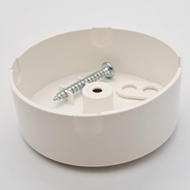 Junction Box Diameter 64 x 23 mm Including Mounting Accessories Surface-Mounted Box Canopy White