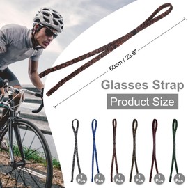 sourcing map 6pcs Glasses Strap Adjustable Sunglasses Strap Nylon Sunglasses Holder Strap Eyewear Retainer Lanyards String for Men Women Children, Multicolor