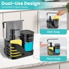 Dual Hand & Dish Soap Dispenser for Kitchen Sink, 4-in-1