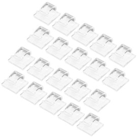オーディオファン ケーブルクリップ ケーブルホルダー 両面テープ 簡単設置 PC デスク コード 配線 整理 整頓 固定 小型サイズ サイズ(約) 14×14×8mm ホワイト 20個