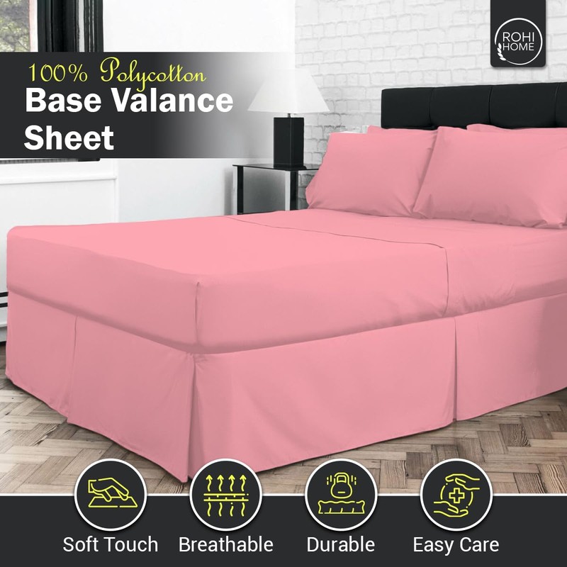 Rohi Pleated Base Valance Sheet Single – Polycotton Base Valance
