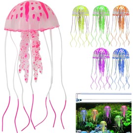 GANPUB Pink Artificial Simulation Glowing Jellyfish Suitable for Fish Tank Aquarium Decoration Stable Aquarium Decor