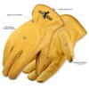 Galeton Rough Rider Premium Leather Driver Gloves With Elastic Back