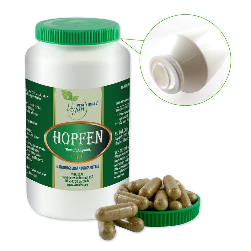 VITA IDEAL Vegan® Hops Blossoms 60 Capsules - Humulus Lupulus