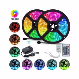 Valuebuy Battery 10M RGB Waterproof 300 LED Strip Light SMD 44 Key Remote 12V DC Power Kit 5050