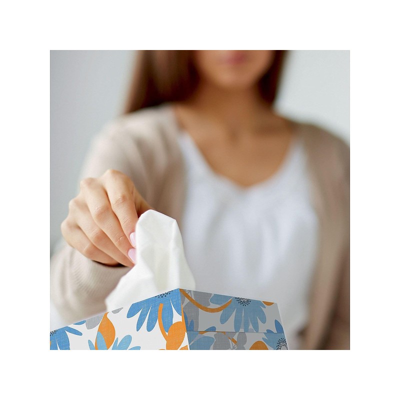 White Facial Tissue, 2-Ply, White, Pop-Up Box, 100 Sheets/Box