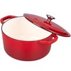 VORRINGARD Enameled Cast Iron Dutch Oven Pot with Lid, for