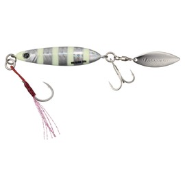 Major Craft Maki Jig Slow, Spinning Metal Jig, 1.1 oz (30 g), Zebra Glow #7 Lure