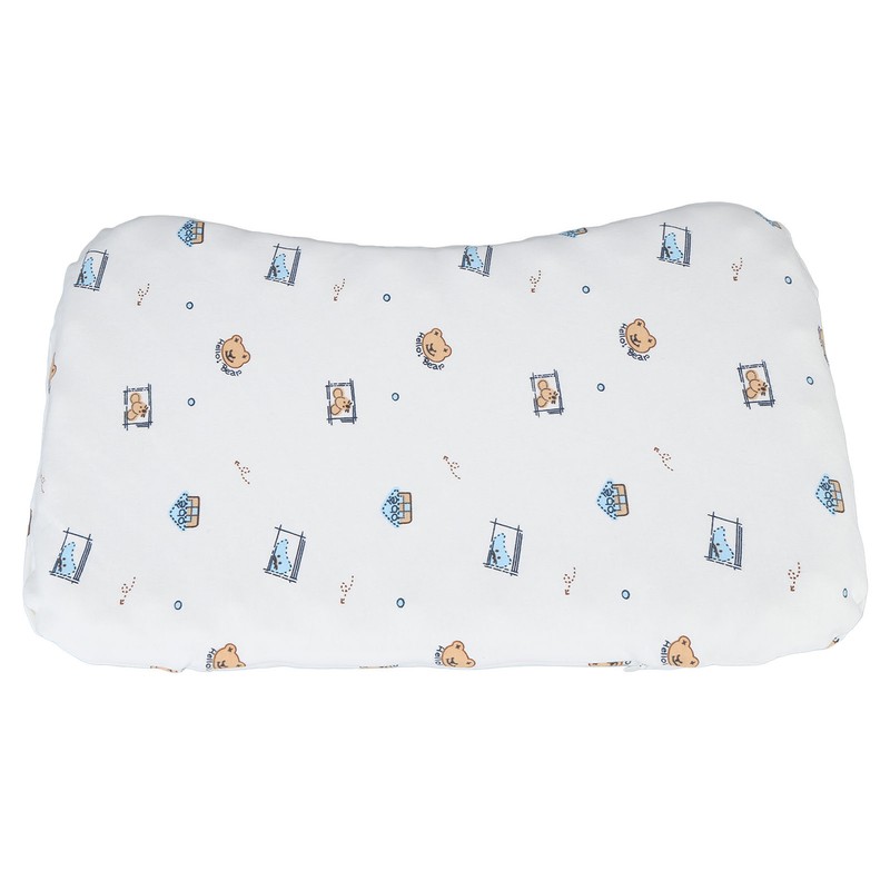 Baby Nursery Pillow Pure Cotton Cartoon Print Wave Single Layer