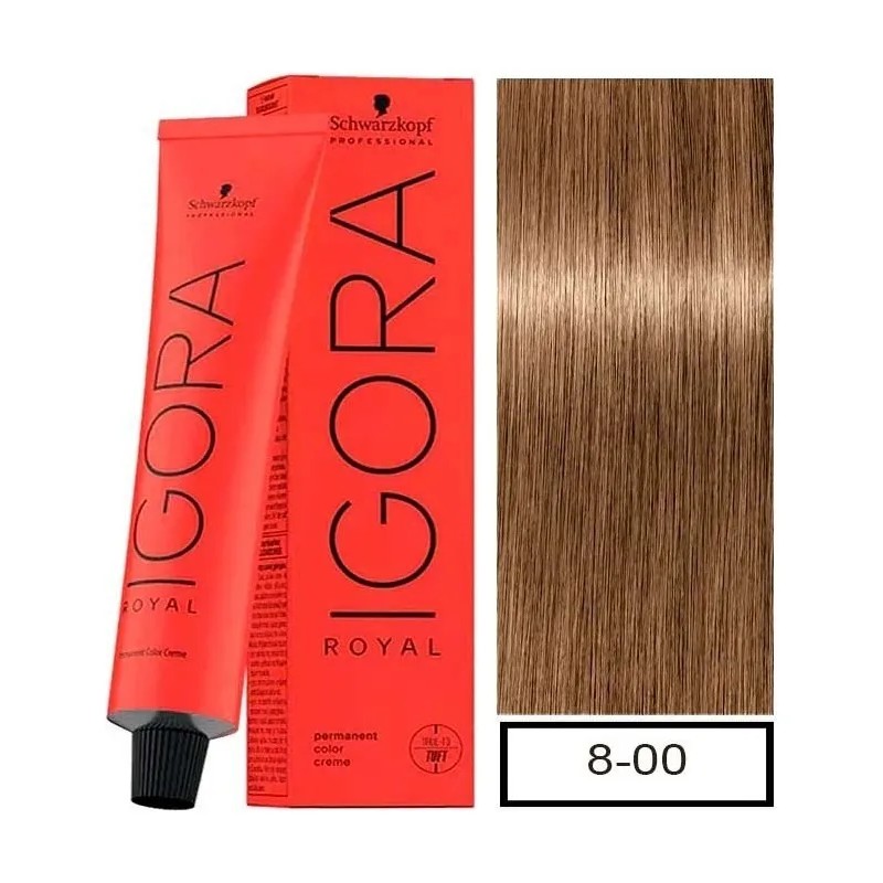 Tinte Para Cabello En Crema Igora Royal Profesional 60g 8-00