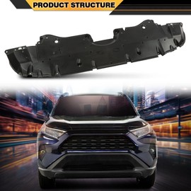 CNNELL Engine Splash Shield Under Cover Black Compatible with Toyota RAV4 2019 2020 2021,TO1228240, 514410R100