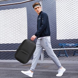 HEAD Waterproof Travel Backpack with Toiletry Bag for Women & Men, Lightweight Casual Daypack Backpacks for Sport/Gym/College/Work/Workout, Fits 15.6 inch Laptop, Black