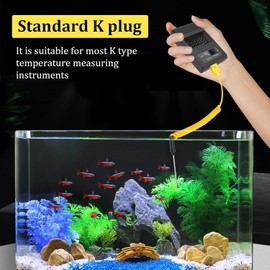 Telituny K-Type Digital Thermometer, Tm 902c Thermocouple Thermometer, Digital Thermometer with Sensor, LCD Display Temperature Meter for Industrial, Cooking and Scientific Use