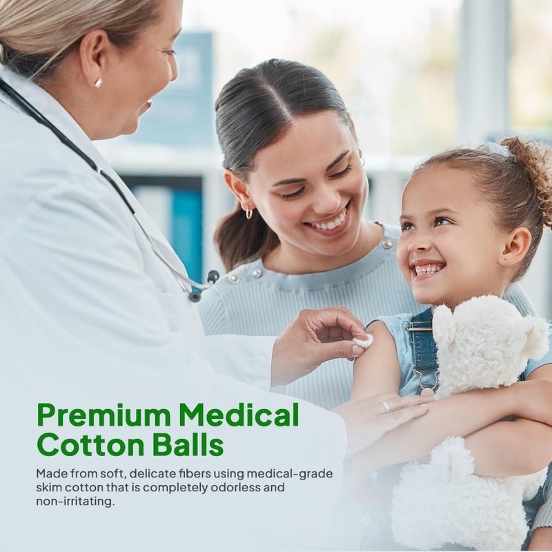 Spa Stix Cotton Balls. 500 Count Medium Size. Non Sterile