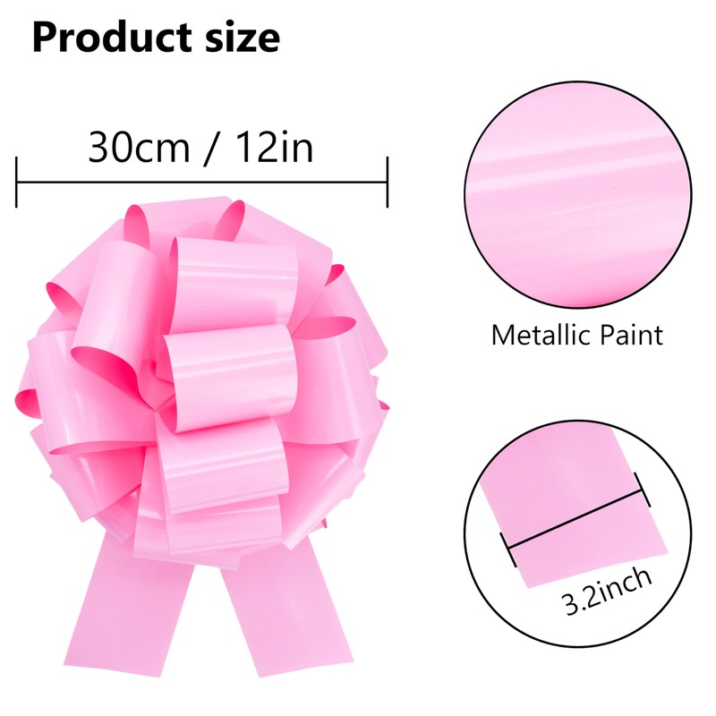 sxvblly 12 Inch Large Pink Bows,1PCS Big Bow for Present,Giant
