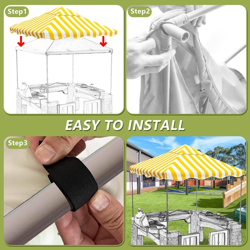 Outdoor Kids Playhouse Replacement Canopy,Replacement Top Cover Suitable for Multiple