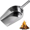 AWISEFULL Fireplace Shovel 14.4" Ash Shovel Heat Resistant Fireplace Scoop