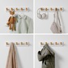 LARHN Wall Mounted Coat Rack, White Wall Coat Rack with