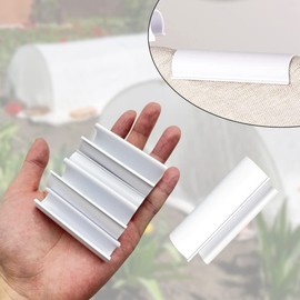 32PCS 3/4" PVC Pipe Clamp for Greenhouses PVC Pipe, 2.4 Inches Long Row Covers, Shelters, Bird Protection, White (White-3/4inch)