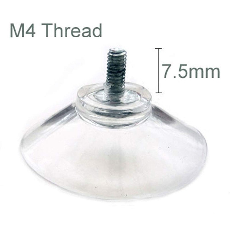 40mm Thumb Screw Suction Cups With Clear Transparent Nuts M4