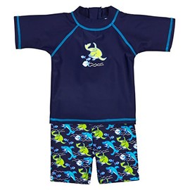 Landora®: Baby / Toddler swimwear set with UV protection 50+ and Oeko-Tex 100 certification in Red or Turquoise - 62/68