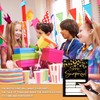 Chuxvon Shhh It's a Surprise Birthday Party Invitations, Black Gold