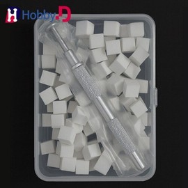 HobbyD Dip-and-Paint Painting Sponge 100-Piece Holder Case Set / HobbyD 찍어 칠하는 도색용 도장 스펀지 100개 홀더 케이스 세트