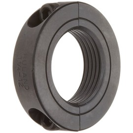 Ruland TSP-16-14-F Two-Piece Clamping Shaft Collar, Threaded, Black Oxide Steel, 1.000"-14 Bore, 1 3/4" OD, 1/2" Width (Pack of 2)