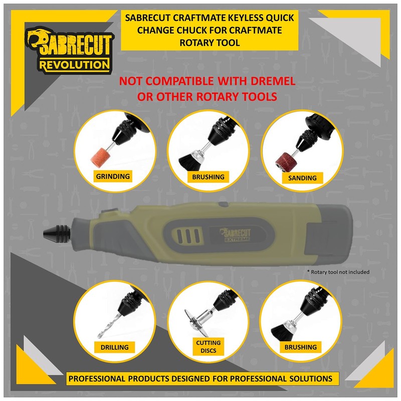 1 x SabreCut SCMGKC Keyless Quick Change Black Phosphate Coated